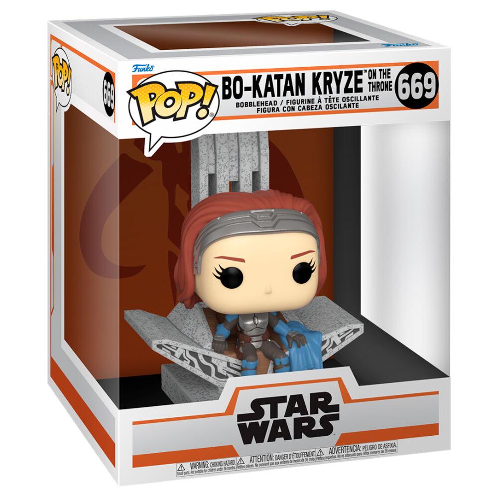 Funko Pop! Deluxe: Star Wars: The Mandalorian - Bo-Katan Kryze Figure (on the Throne) #669 - Funko - Ginga Toys