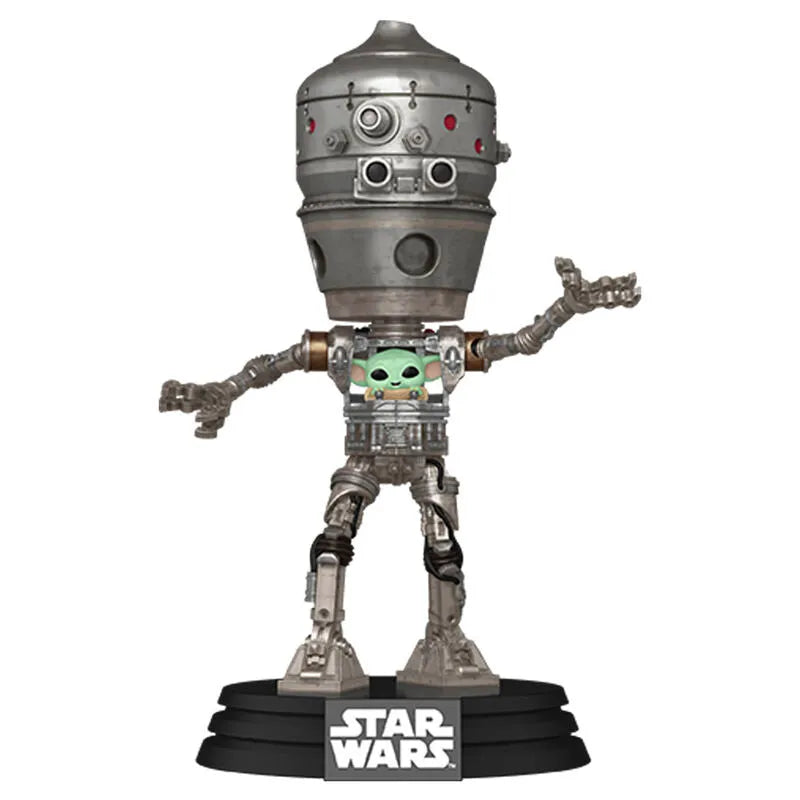 Funko Pop! Deluxe Star Wars: The Mandalorian - IG-12 with Grogu Vinyl Figure #720 - Ginga Toys