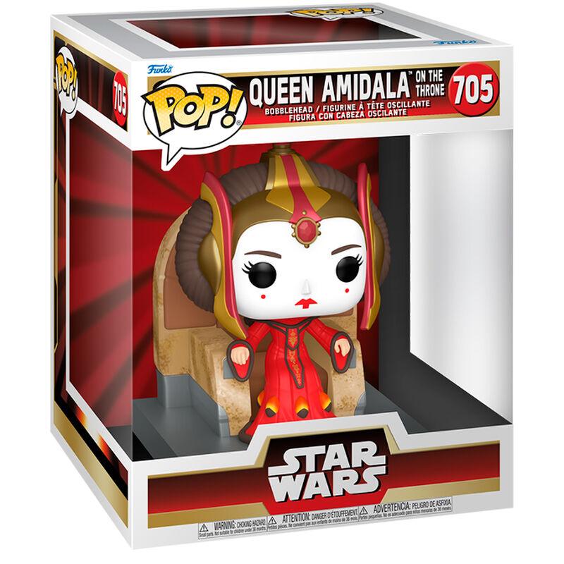 Funko Pop! Deluxe Star Wars: The Phantom Menace - Queen Amidala on Throne Figure #705 - Ginga Toys