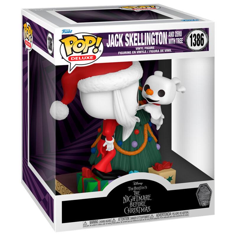 Funko Pop! Deluxe: The Nightmare Before Christmas 30th Anniversary Jack Skellington and Zero with Tree Vinyl Figure #1386 - Funko - Ginga Toys