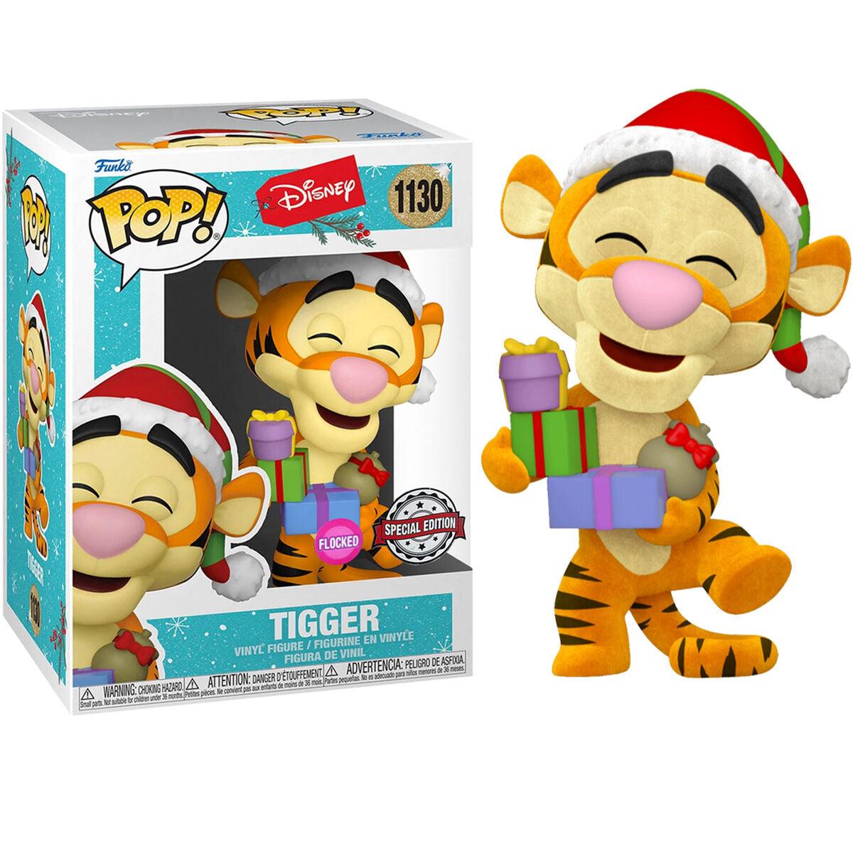 Funko Pop! Disney: Holiday Tigger Flocked Exclusive Figure #1130 - Funko - Ginga Toys