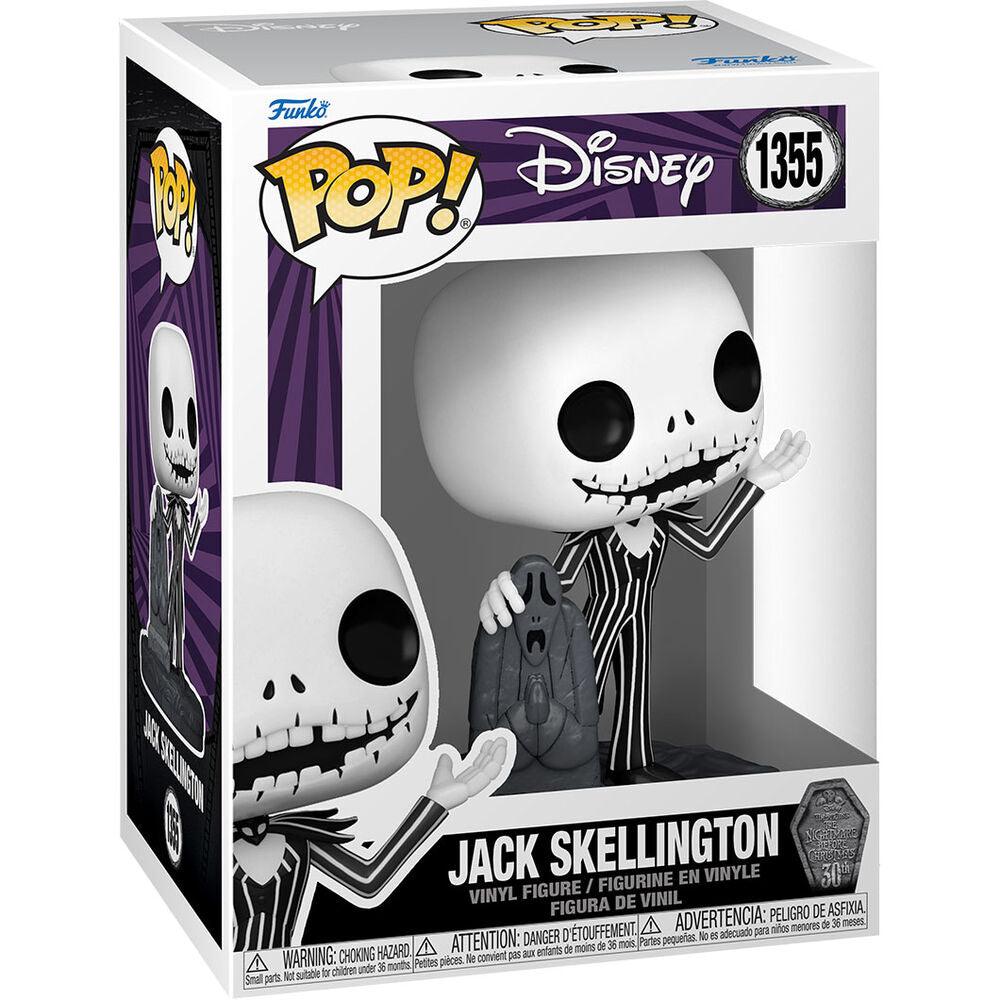 Funko Pop! Disney: The Nightmare Before Christmas 30th Jack Skellington with Gravestone Figure #1355 - Funko - Ginga Toys