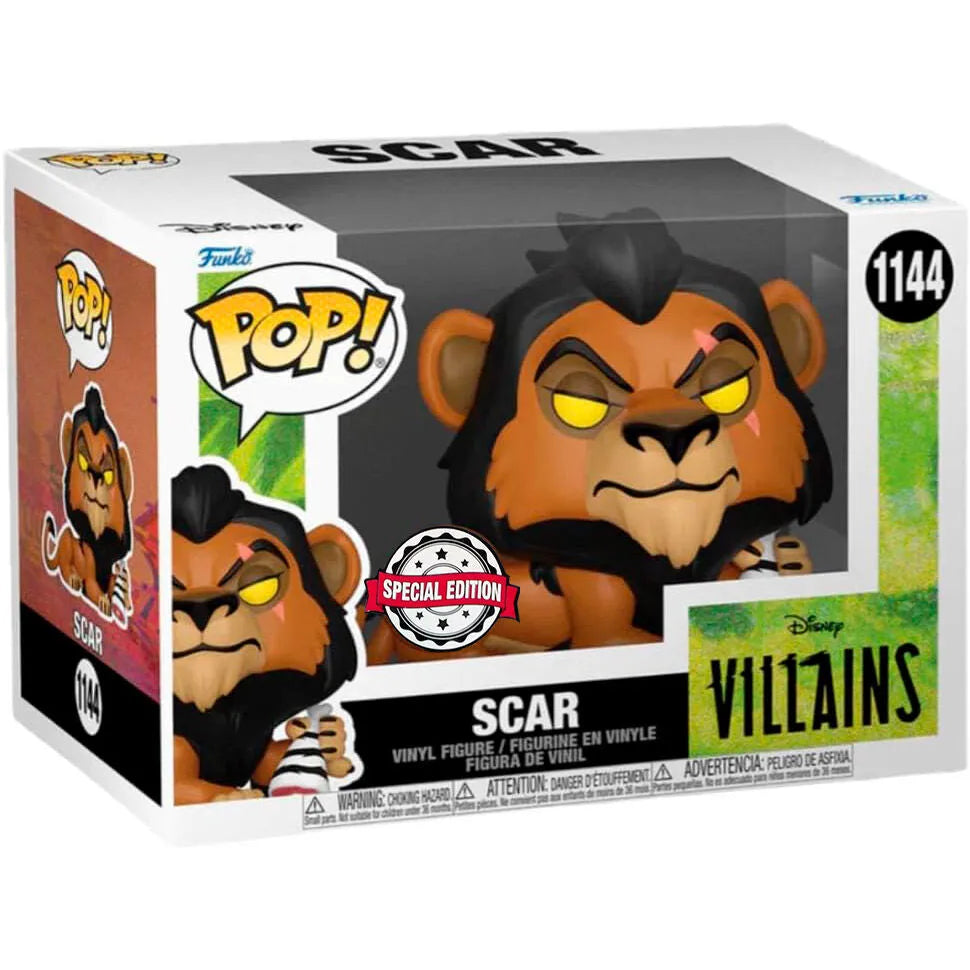 Funko Pop! Disney: Villains Scar Exclusive Figure #1144 - Ginga Toys