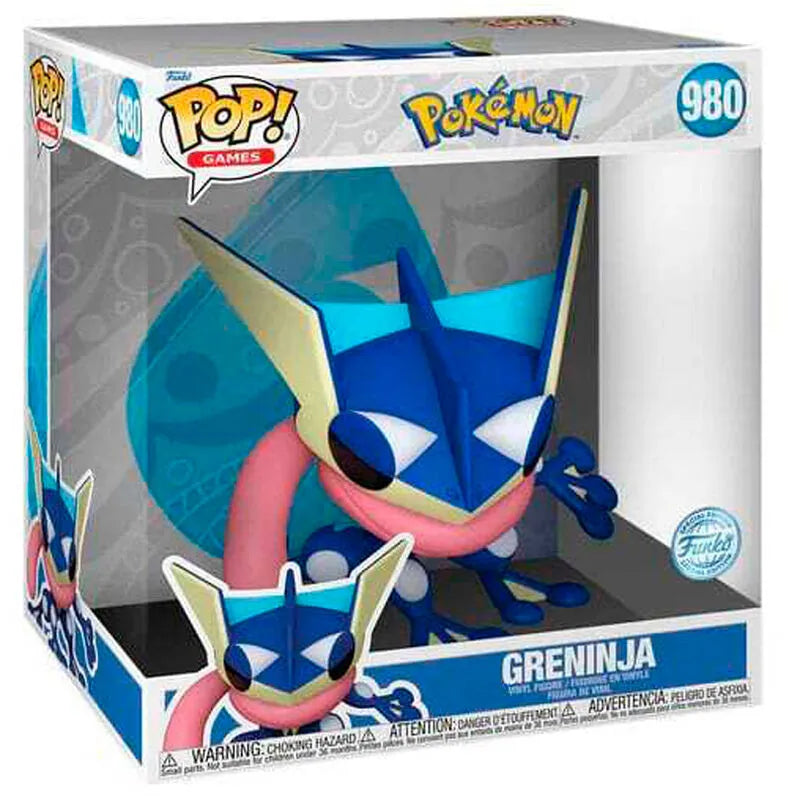 Funko Pop! Games: 10" Pokémon - Super Sized Greninja Exclusive Figure #980 - Ginga Toys