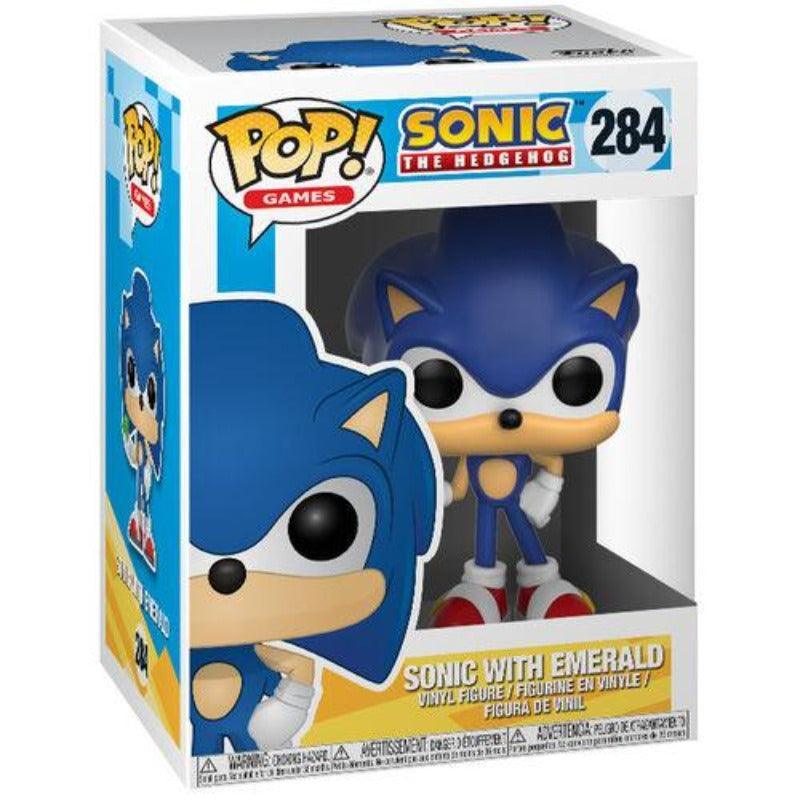 Funko POP Games Sonic The Hedgehog with Emerald Vinyl Figure #284 - Funko - Ginga Toys