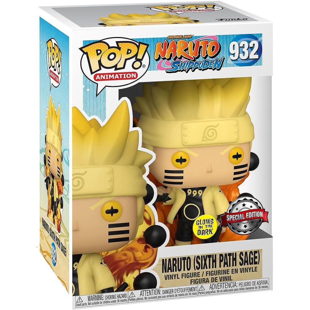 Funko Pop! Glow Naruto Shippuden - Naruto Uzumaki Exclusive Figure #932 (Sixth Path Sage) - Ginga Toys