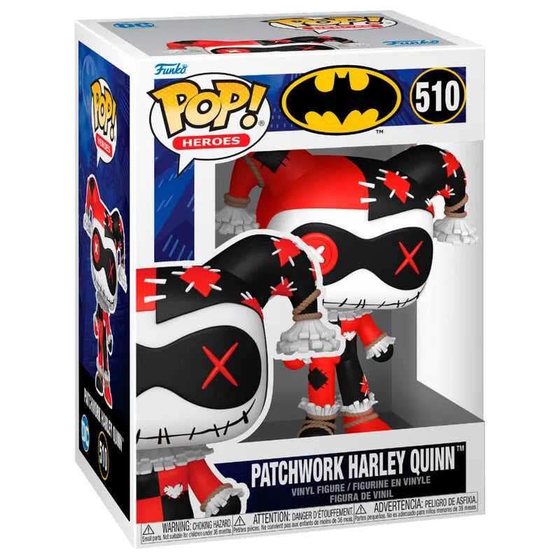 Funko Pop! Heroes: DC Comics - Harley Quinn Figure (Patchwork) #510 - Ginga Toys