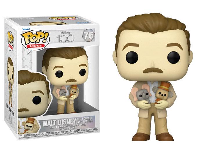 Funko Pop! Icons: Disney - 100th Walt Disney with Dumbo and Timothy Figure #76 - Funko - Ginga Toys