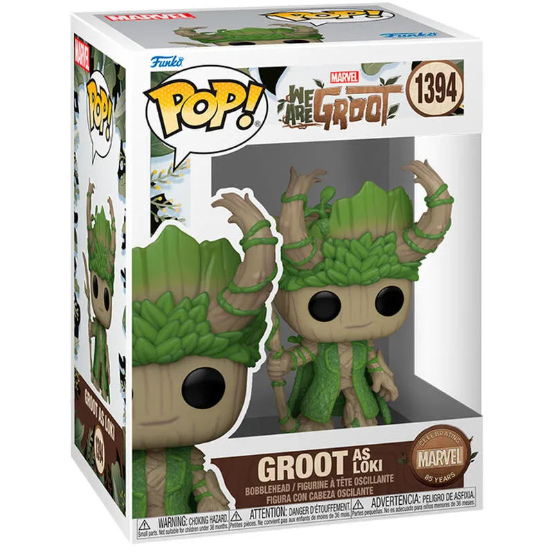 Funko Pop! Marvel: We Are Groot 85th Anniversary - Groot as Loki Figure #1394 - Ginga Toys