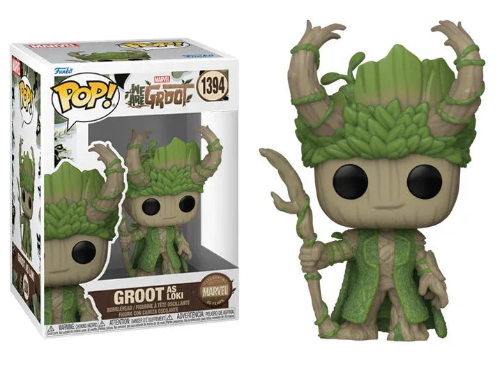 Funko Pop! Marvel: We Are Groot 85th Anniversary - Groot as Loki Figure #1394 - Ginga Toys