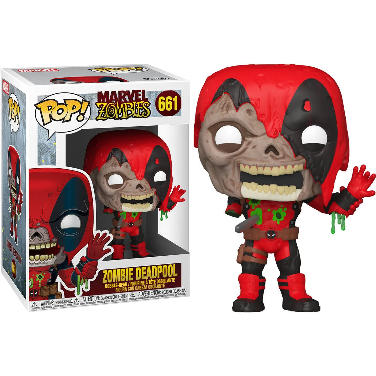 Funko Pop! Marvel Zombies: Zombie Deadpool Vinyl Figure #661 - Ginga Toys