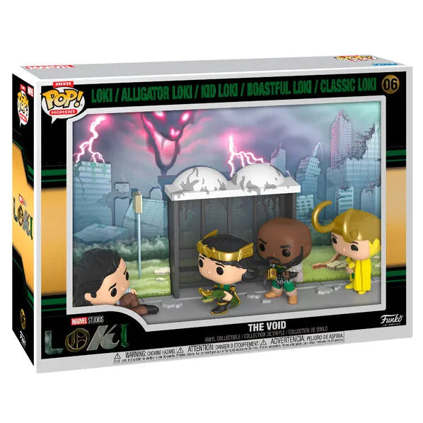 Funko Pop! Moments Deluxe: Loki - Loki, Alligator Loki, Kid Loki, Boastful Loki, and Classic Loki (The Void) Vinyl Figure #06 - Ginga Toys