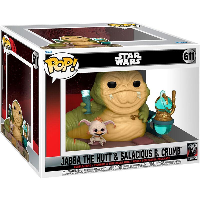 Funko Pop! Star Wars: Return of the Jedi 40th Movie Moments - Jabba the Hutt & Salacious B. Crumb Figure #611 - Funko - Ginga Toys