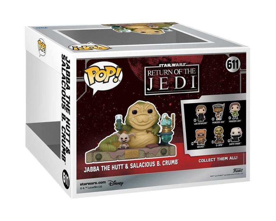 Funko Pop! Star Wars: Return of the Jedi 40th Movie Moments - Jabba the Hutt & Salacious B. Crumb Figure #611 - Funko - Ginga Toys