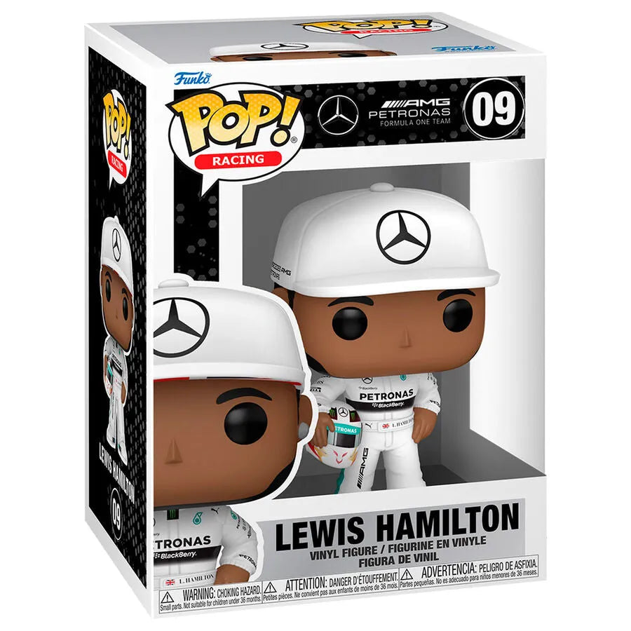 Funko Pop! Racing: Formula 1 - Lewis Hamilton (White Racing Outfit Ver.) Vinyl Figure #09 - Ginga Toys