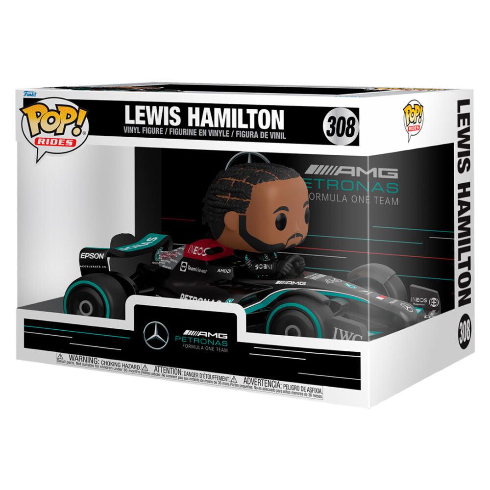 Funko Pop! Rides Super Deluxe: Formula 1 - Lewis Hamilton with Mercedes Figure #308 - Funko - Ginga Toys