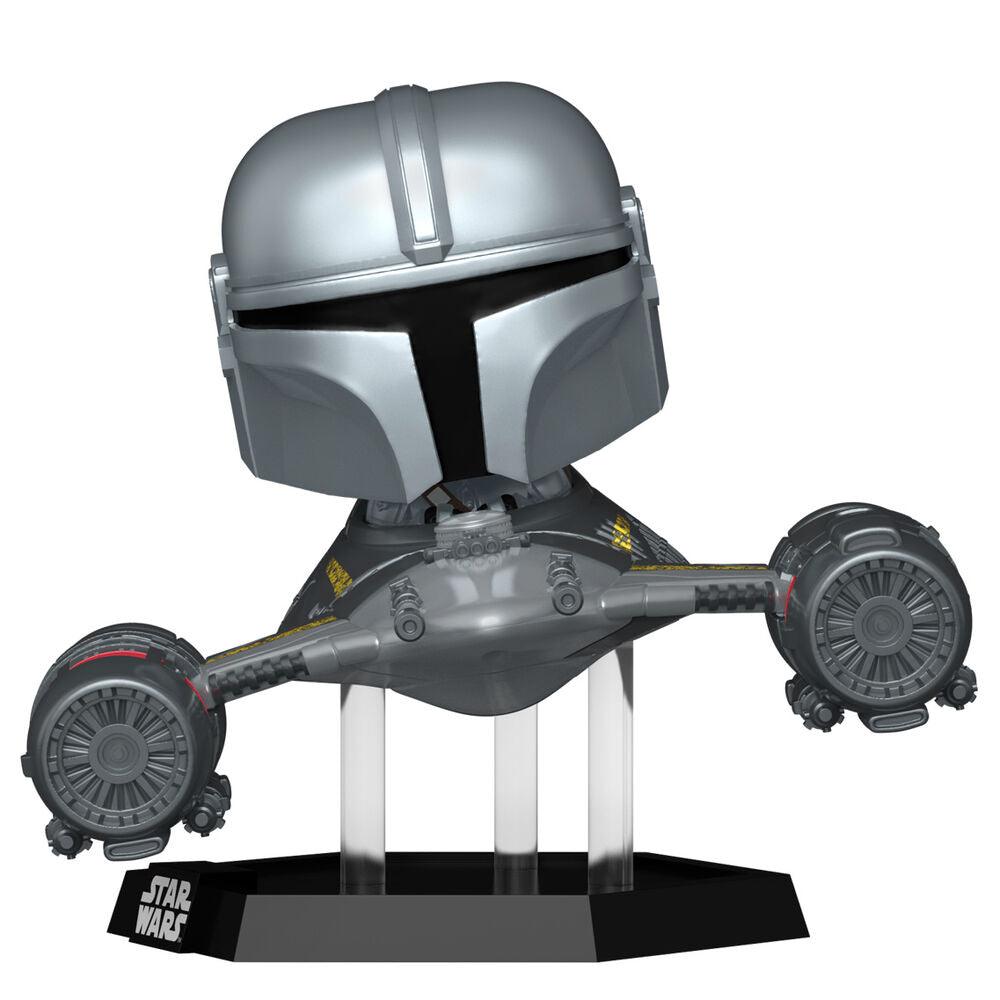 Funko Pop! Rides Super Deluxe: Star Wars: The Mandalorian in N-1 Starfighter Figure (with R5-D4) #670 - Funko - Ginga Toys