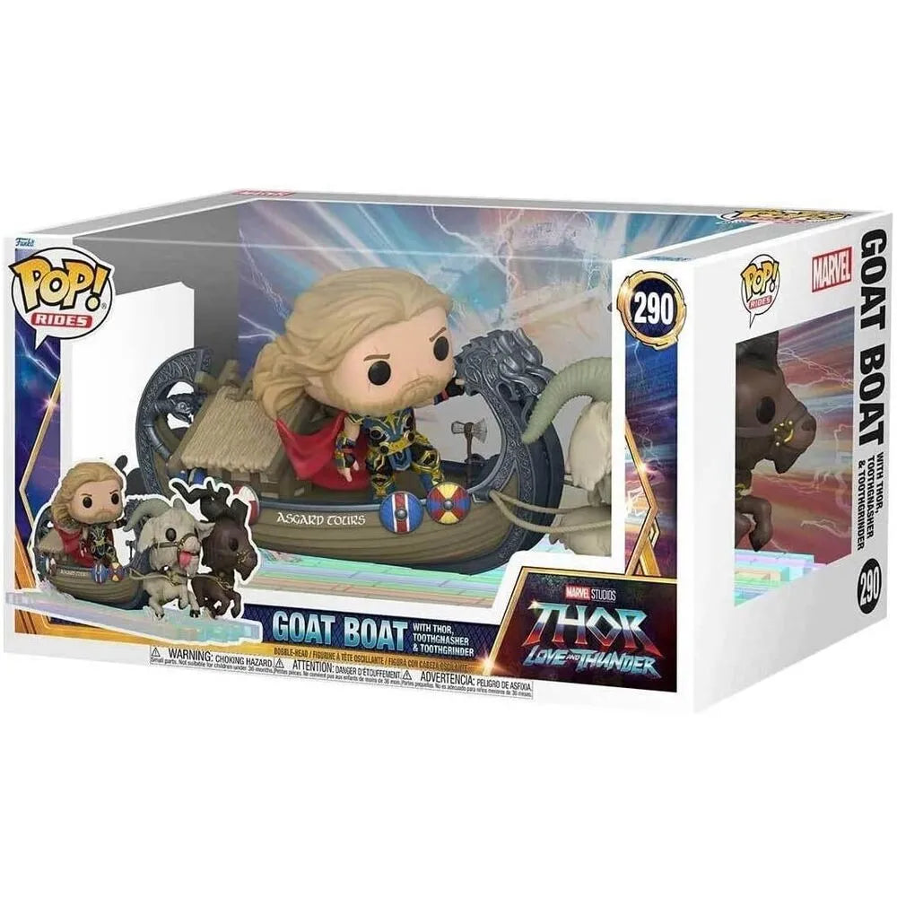 Funko Pop! Rides - Thor: Love and Thunder - Goat Boat with Thor Vinyl Figure #290 - Ginga Toys