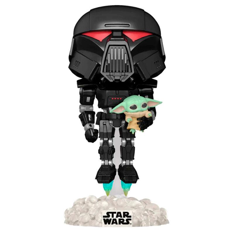 Funko Pop! Star Wars: Dark Trooper with Grogu Glow-in-the-Dark Exclusive Figure #488 - Funko - Ginga Toys