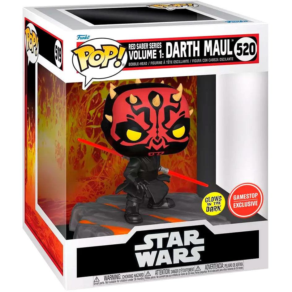 Funko Pop! Star Wars: Red Saber Series Vol.1 - Darth Maul Glow Exclusive Vinyl Figure #520 - Funko - Ginga Toys