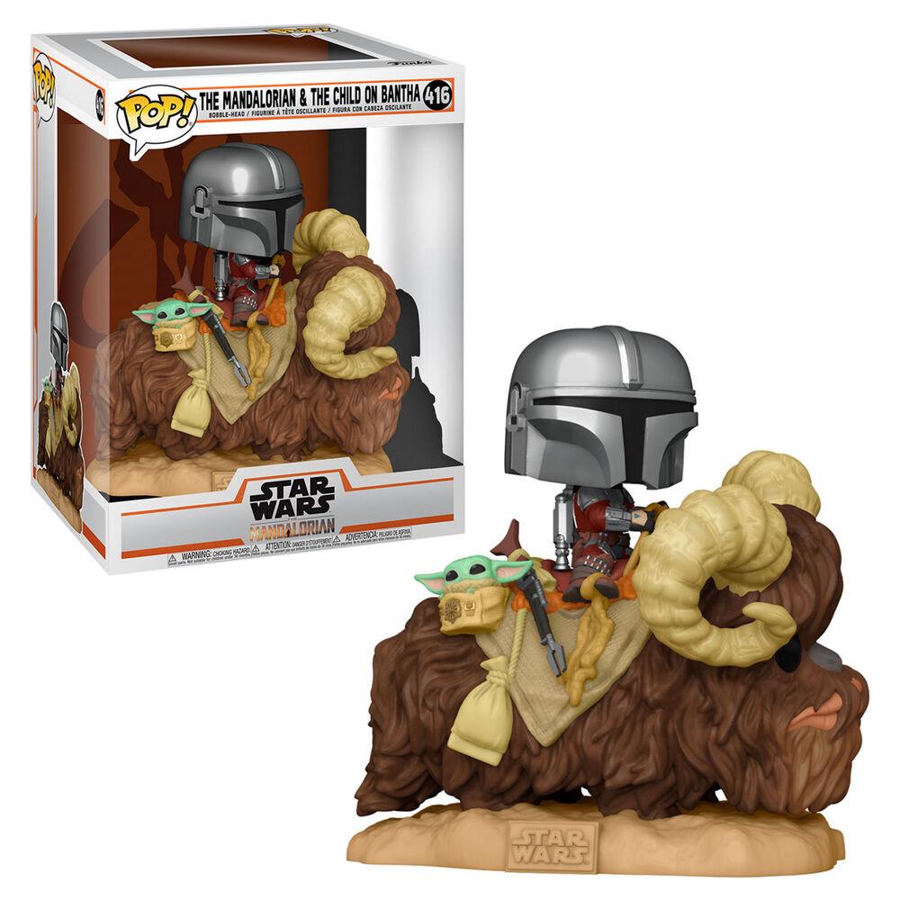 Funko Pop! Star Wars: The Mandalorian & The Child on Bantha Figure #416 - Ginga Toys