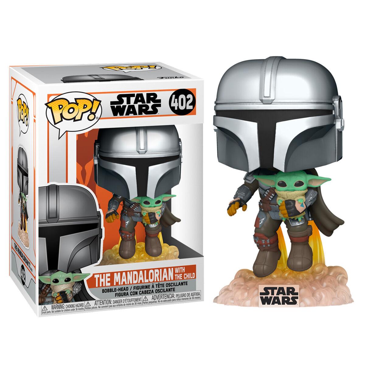 Funko Pop! Star Wars: The Mandalorian - Mandalorian with The Child Figure #402 - Ginga Toys