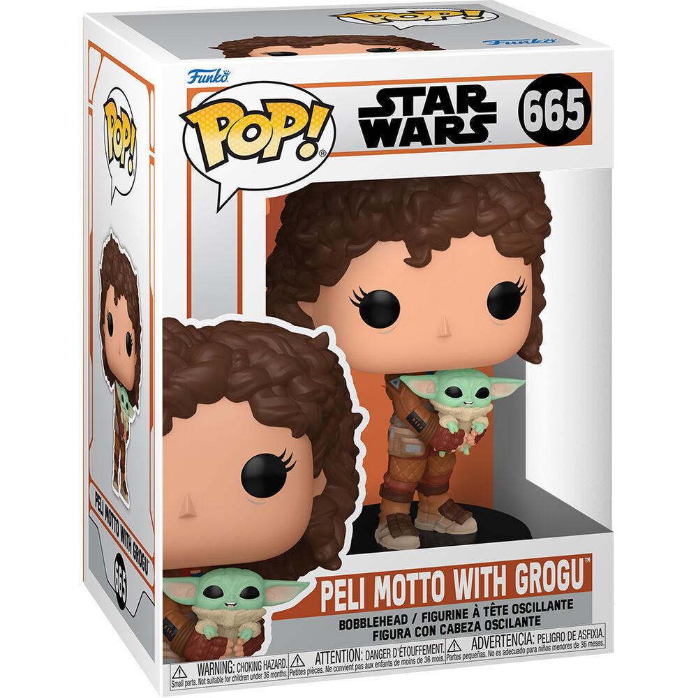 Funko Pop! Star Wars: The Mandalorian - Peli Motto with Grogu Figure #665 - Funko - Ginga Toys