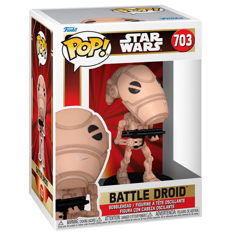 Funko Pop! Star Wars: The Phantom Menace 25th - Battle Droid Figure #703 - Ginga Toys