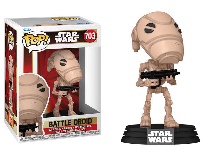 Funko Pop! Star Wars: The Phantom Menace 25th - Battle Droid Figure #703 - Ginga Toys