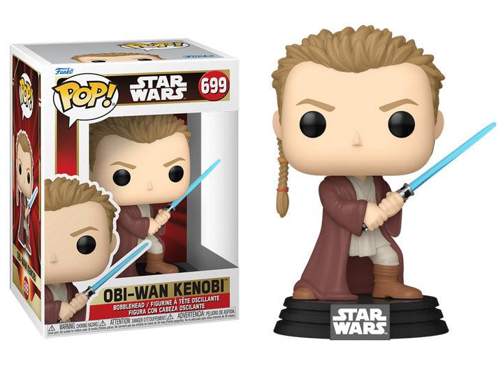 Funko Pop! Star Wars: The Phantom Menace 25th Obi-Wan Figure (Padawan) #699 - Ginga Toys