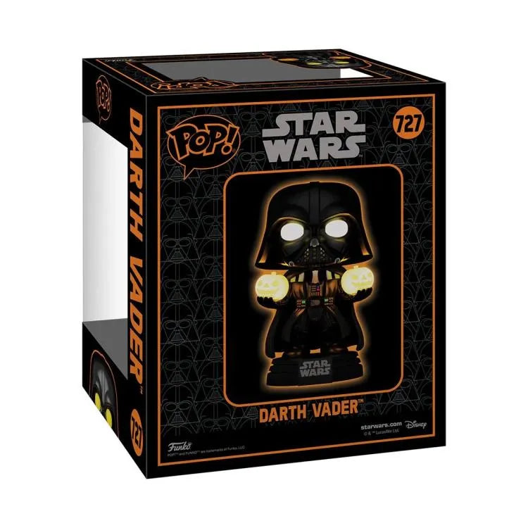 Funko Pop! Super: Star Wars - Light-Up Darth Vader Holding Jack-o-Lanterns Vinyl Figure #727 - Ginga Toys