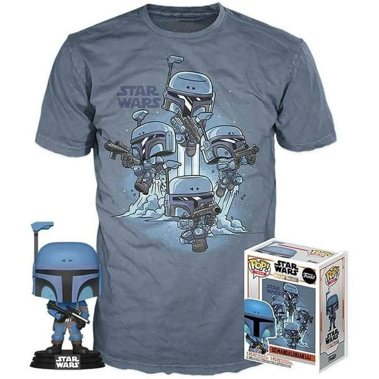 Funko Pop! Tees Star Wars: Death Watch Mandalorian Pop and Tee (Large) - Ginga Toys