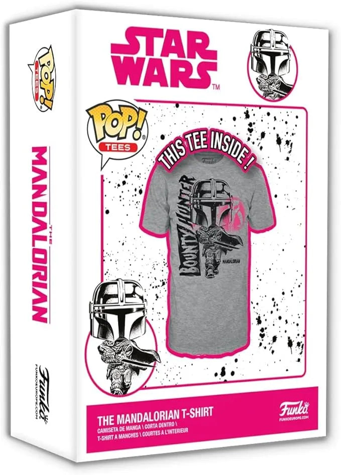 Funko Pop! Tees Star Wars The Mandalorian T-Shirt (Large) - Ginga Toys