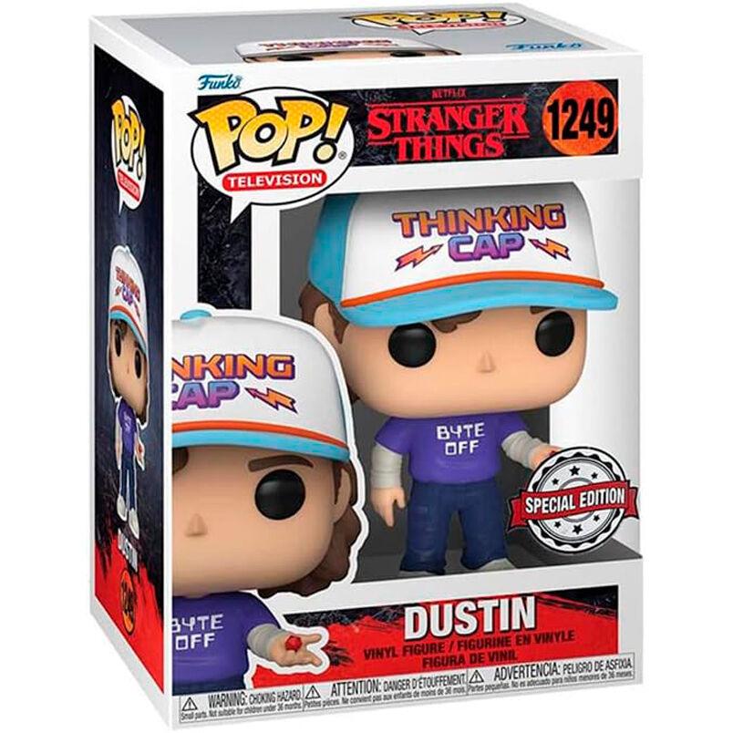 Funko Pop! Television: Stranger Things Dustin Exclusive Pop Figure #1249 - Funko - Ginga Toys