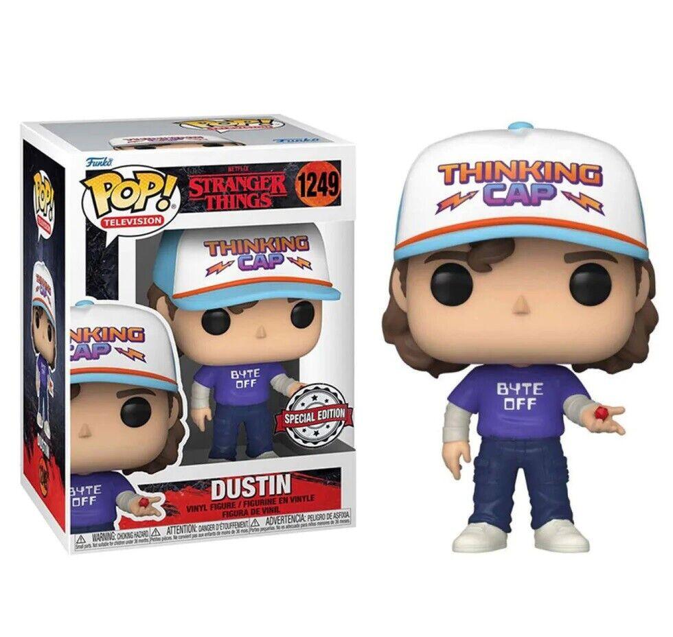 Funko Pop! Television: Stranger Things Dustin Exclusive Pop Figure #1249 - Funko - Ginga Toys