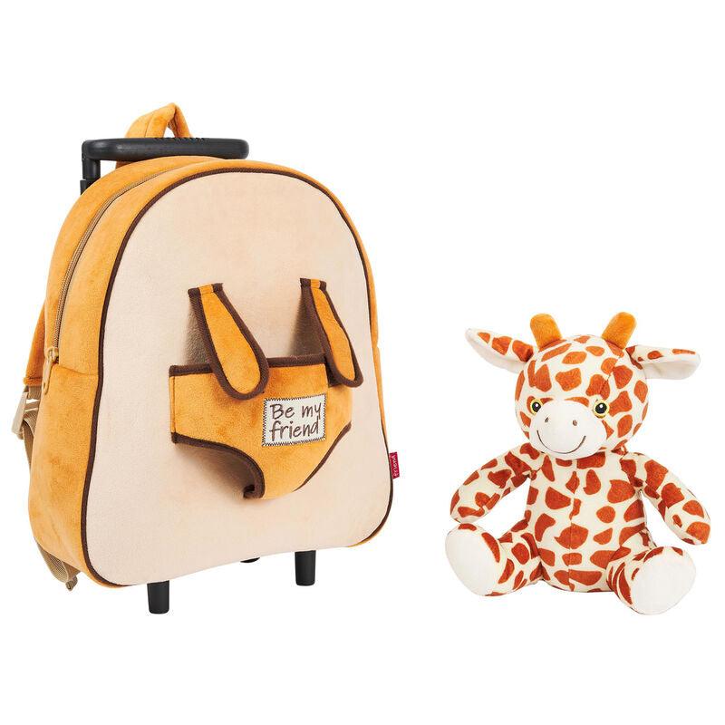 Gabby Giraffe Kids Trolley Backpack with plush toy 38cm - Perletti - Ginga Toys