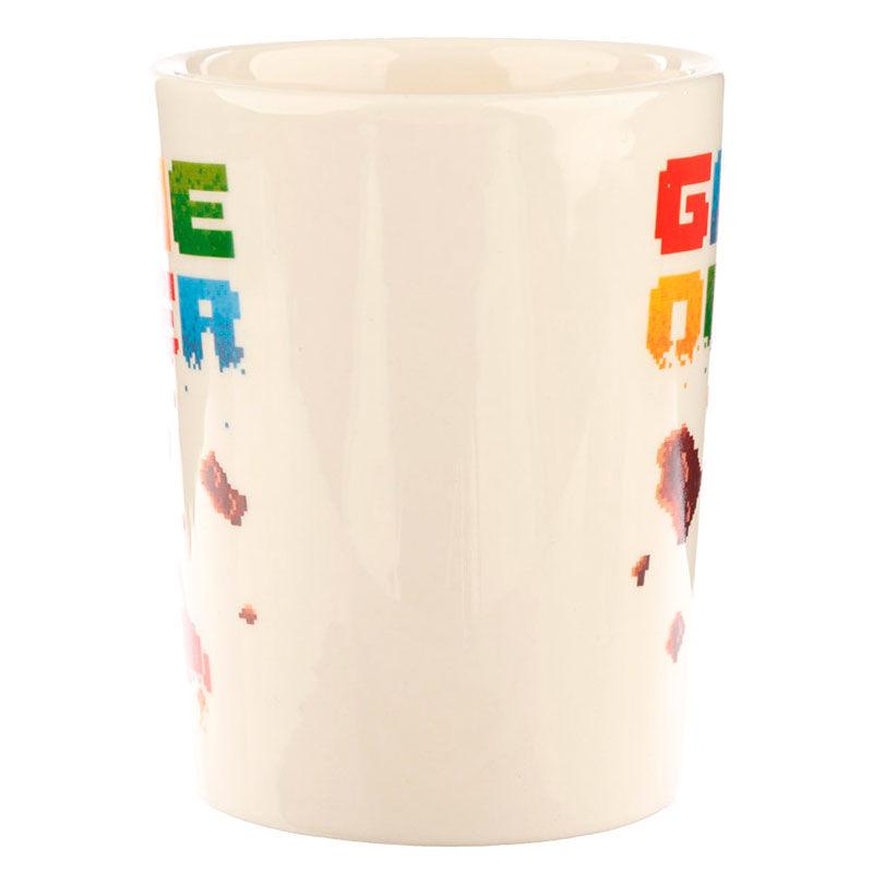 Game Over with Pixel Decal Controller Videogame Ceramic Shaped Handle Mug - Puckator - Ginga Toys