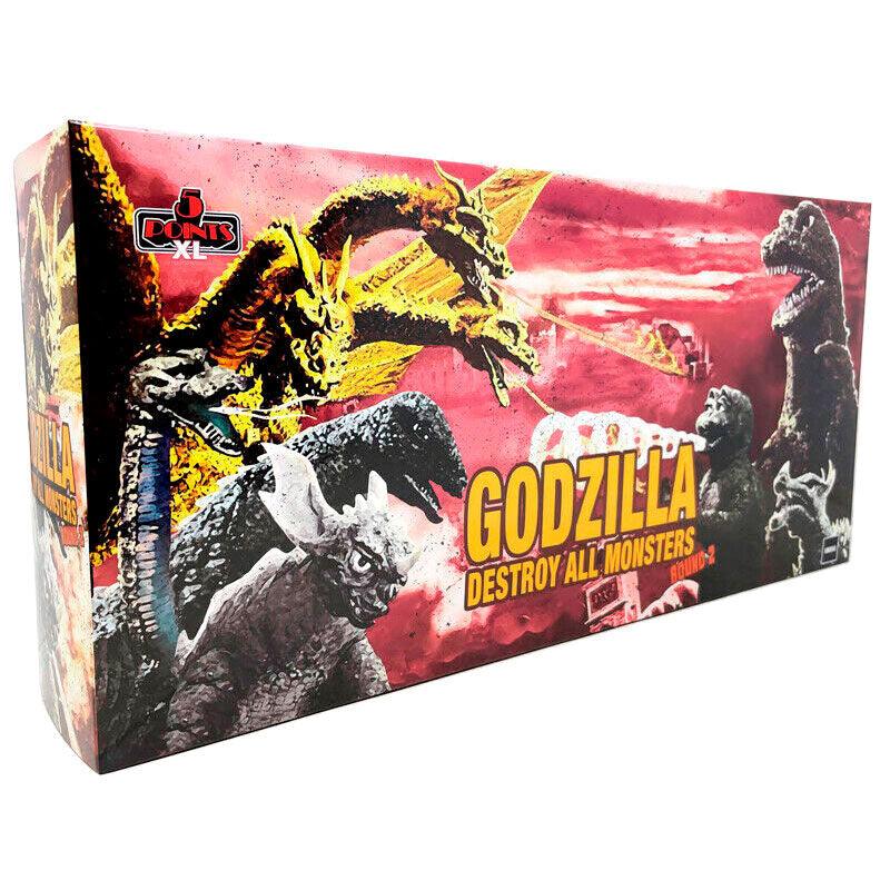 Godzilla Destroy All Monsters 5 Points XL Round 2 Deluxe Boxed Figures Set - Mezco Toyz - Ginga Toys