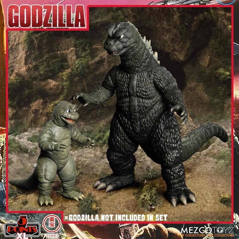 Godzilla Destroy All Monsters 5 Points XL Round 2 Deluxe Boxed Figures Set - Mezco Toyz - Ginga Toys