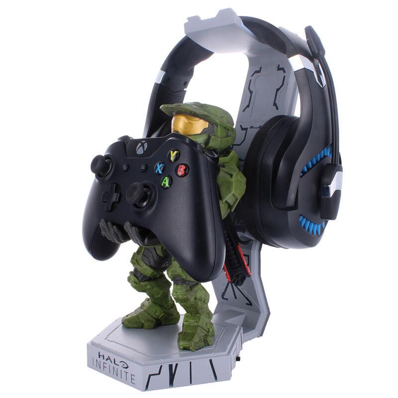 Halo Infinite: Master Chief Cable Guys Deluxe Light Up Controller, Headphone and Phone Stand - Exquisite Gaming - Ginga Toys