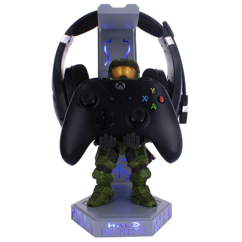 Halo Infinite: Master Chief Cable Guys Deluxe Light Up Controller, Headphone and Phone Stand - Exquisite Gaming - Ginga Toys