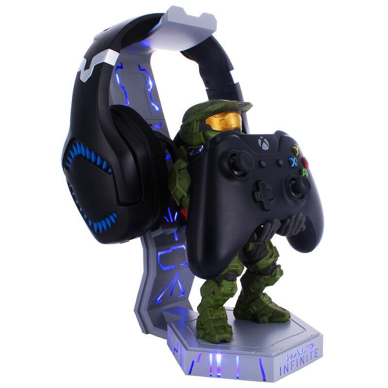 Halo Infinite: Master Chief Cable Guys Deluxe Light Up Controller, Headphone and Phone Stand - Exquisite Gaming - Ginga Toys