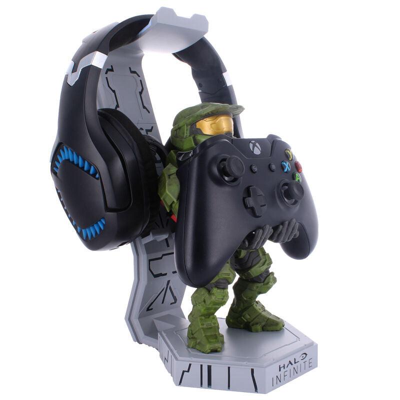 Halo Infinite: Master Chief Cable Guys Deluxe Light Up Controller, Headphone and Phone Stand - Exquisite Gaming - Ginga Toys