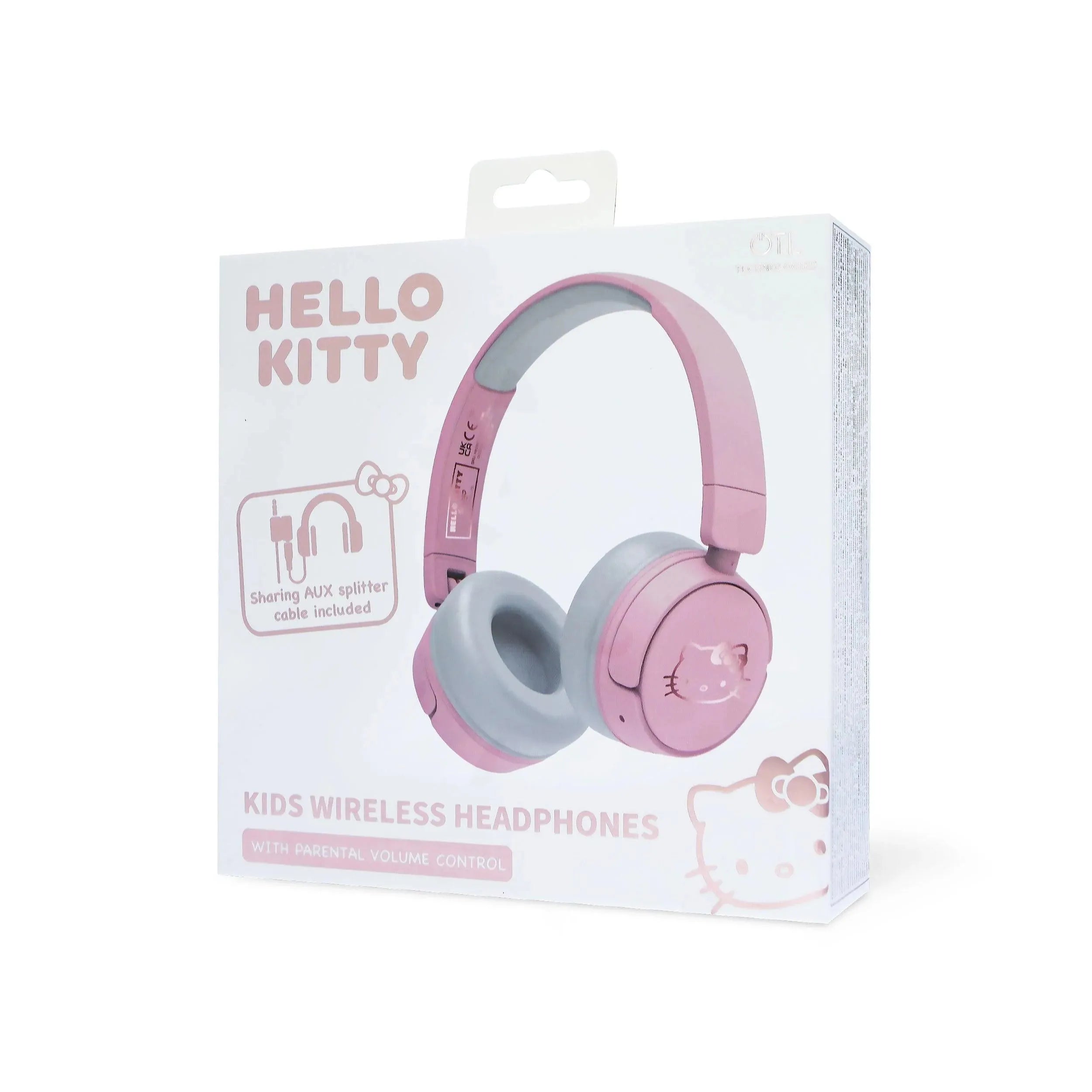 Hello Kitty Kids Wireless Headphones - Pink / Rose Gold - Ginga Toys