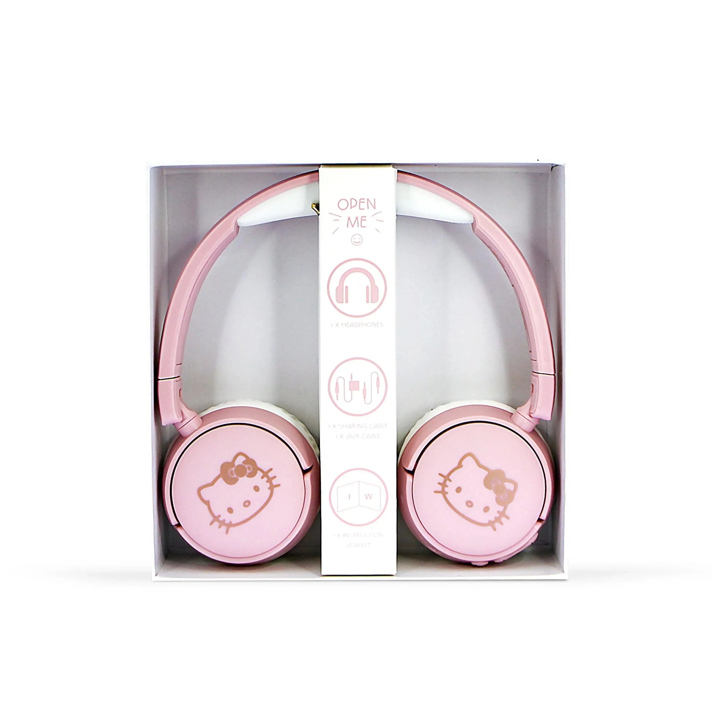 Hello Kitty Kids Wireless Headphones - Pink / Rose Gold - Ginga Toys