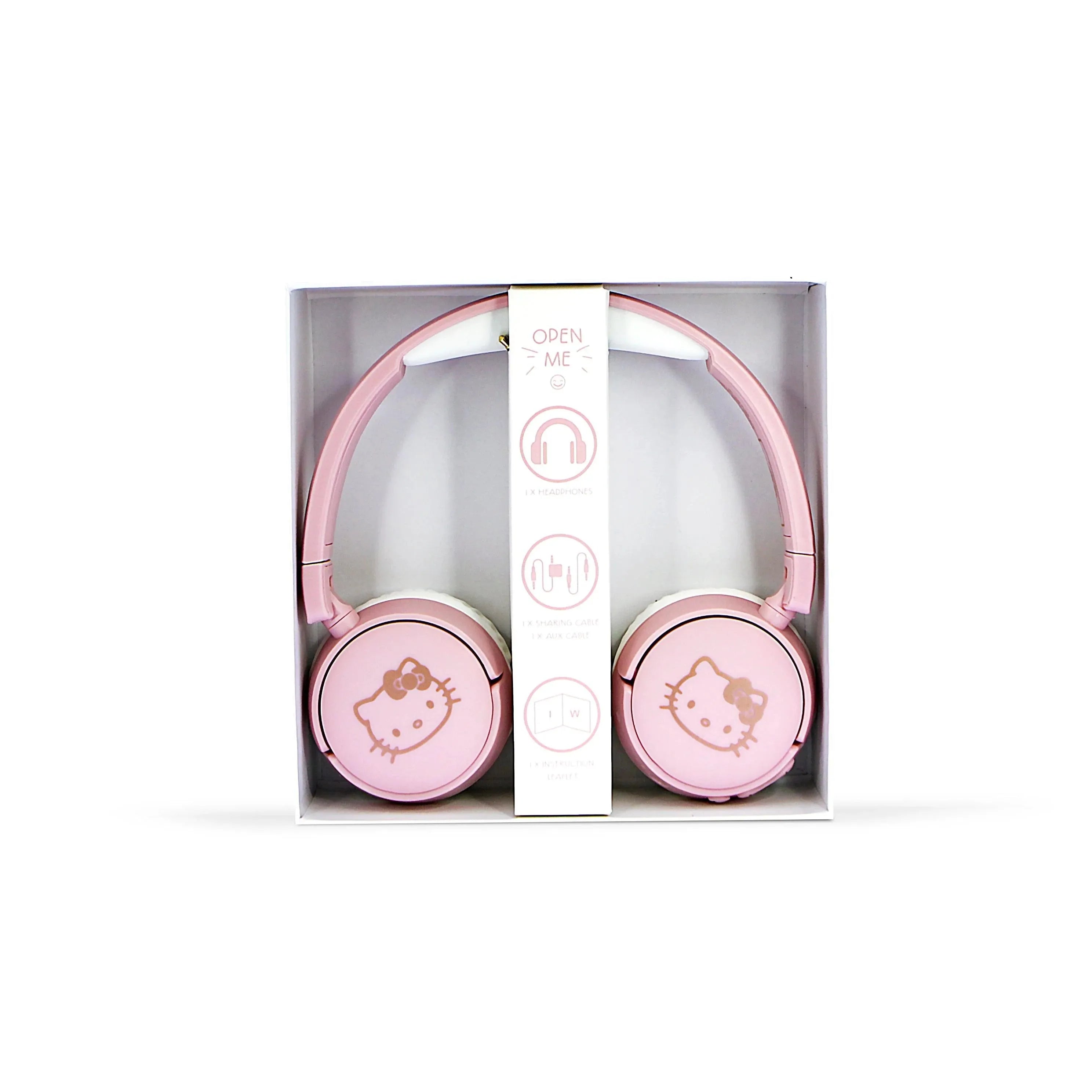 Hello Kitty Kids Wireless Headphones - Pink / Rose Gold - Ginga Toys