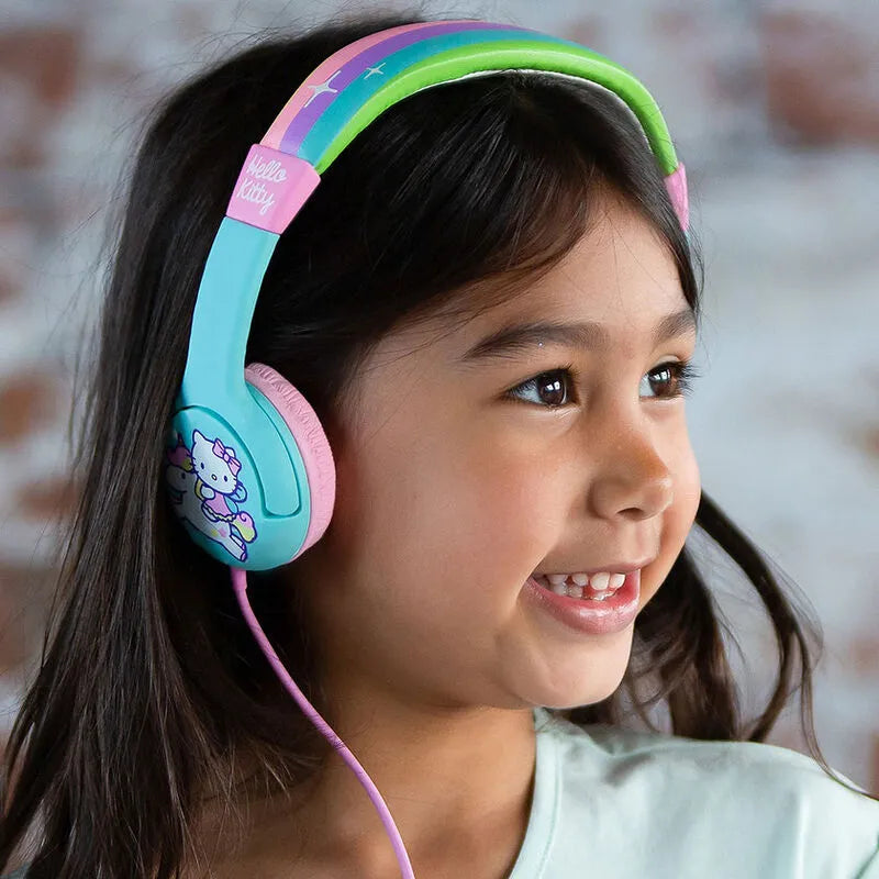 Hello Kitty Rainbow Unicorn Kids Headphones - Ginga Toys