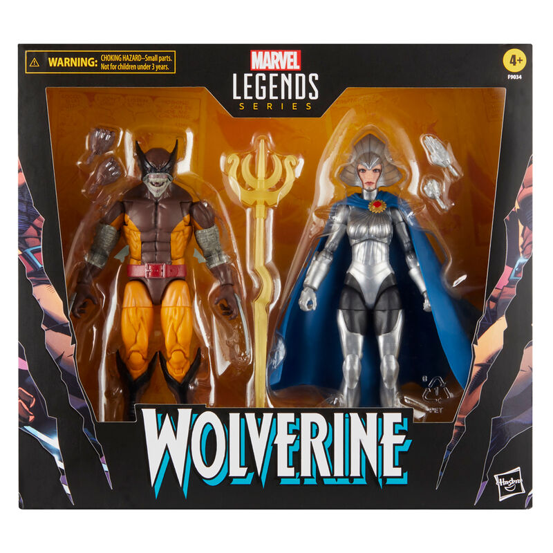 Wolverine 50th Anniversary Marvel Legends Wolverine and Lilandra Neramani Action Figure Two-Pack