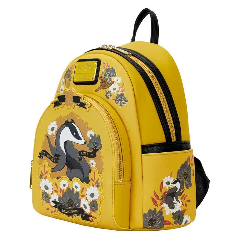 Loungefly Harry Potter Hufflepuff House Floral Tattoo Mini Backpack