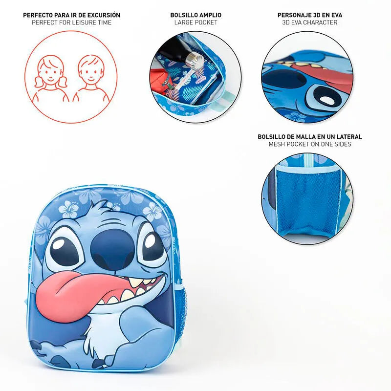 Disney Lilo & Stitch - Stitch 3D Backpack 31cm - Ginga Toys